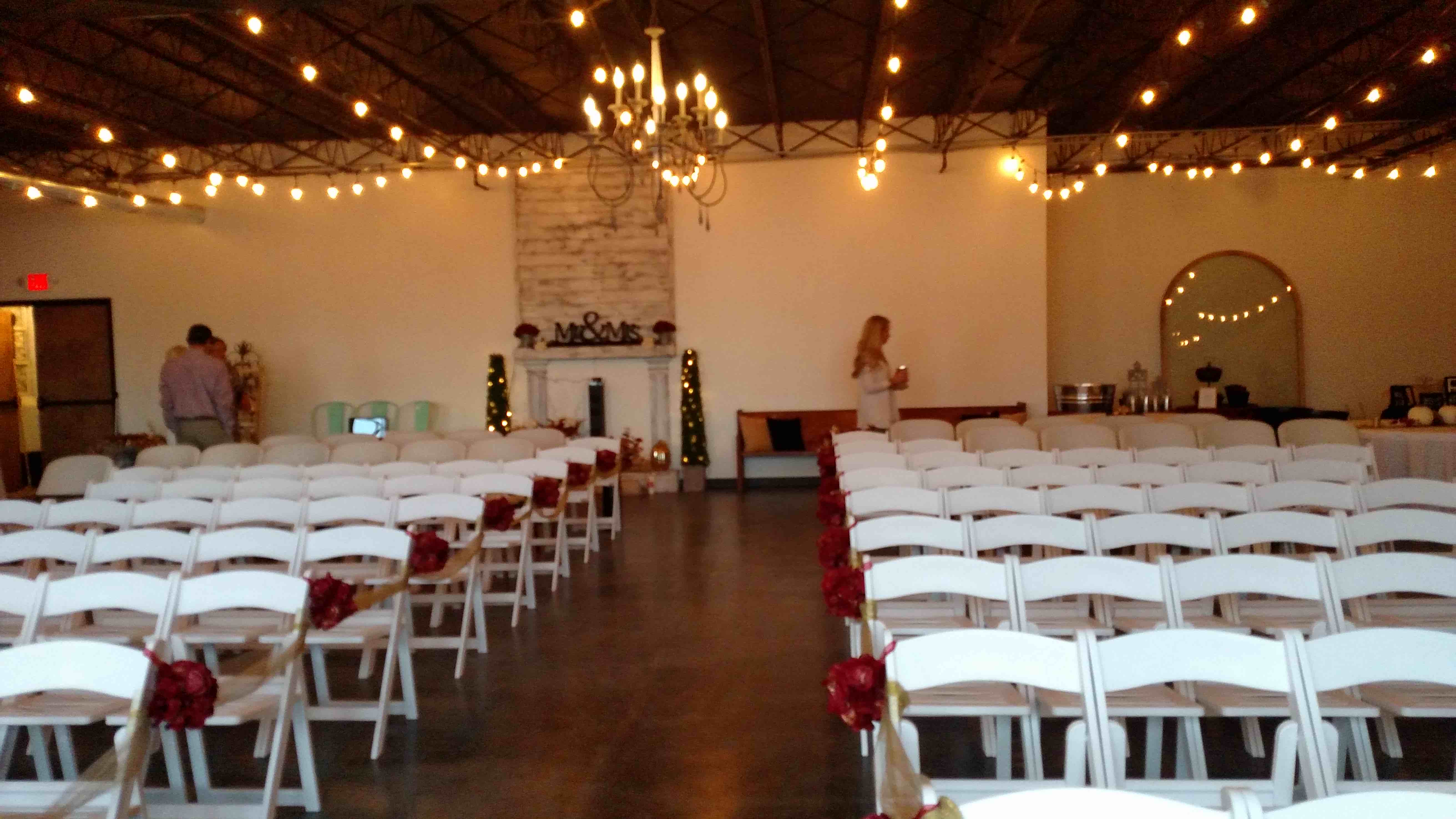 Ceremony chair setup